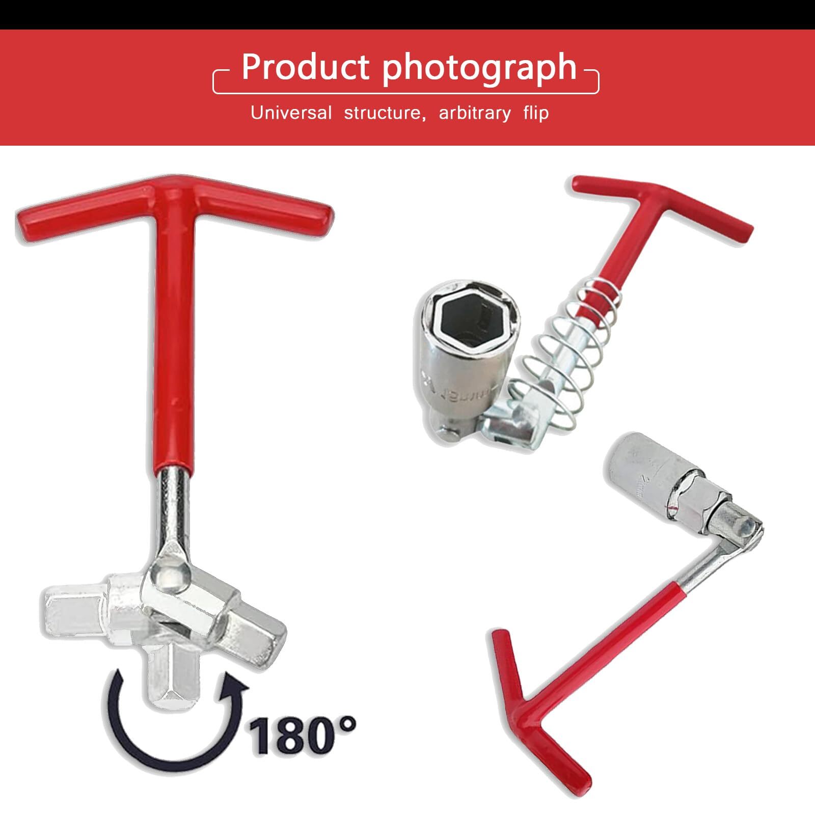 Spark Plug Removal Tool Kit T-Handle 16mm & 21mm Wrench for Lawn Mower