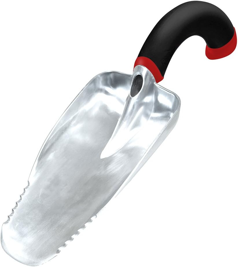 , 10611, Ergonomic Aluminum Hand Scooper, Red