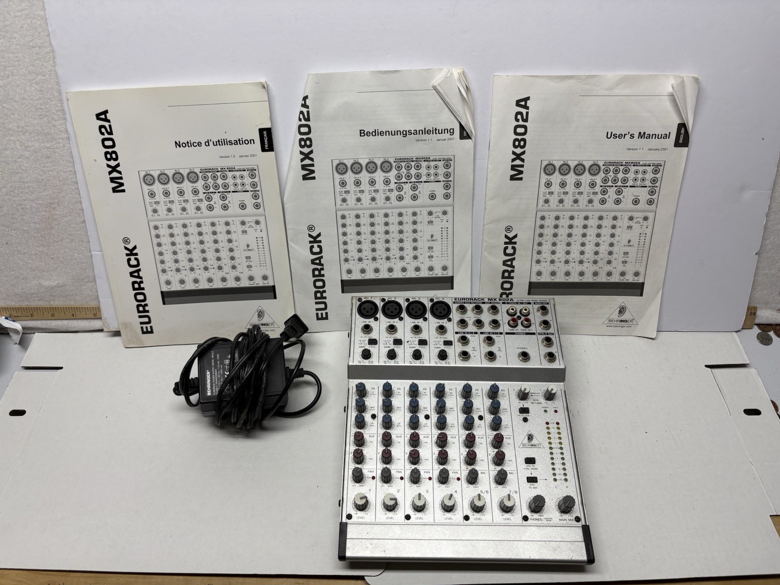 Behringer Eurorack MX 802A 8 Channel Mixer Includes Original Box & Power Supply