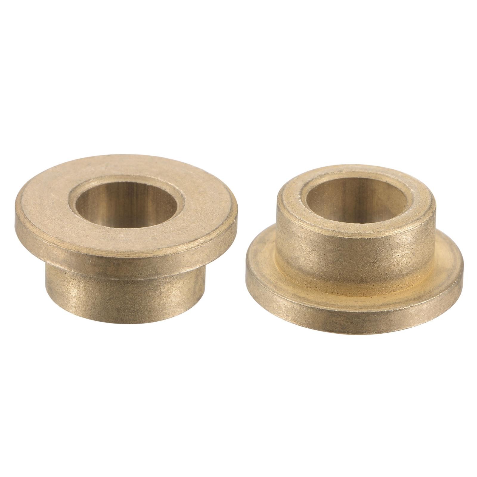 Flange Sleeve Bearings 10x16x10mm Sintered Bronze Self-Lubricating Bushing 2pcs