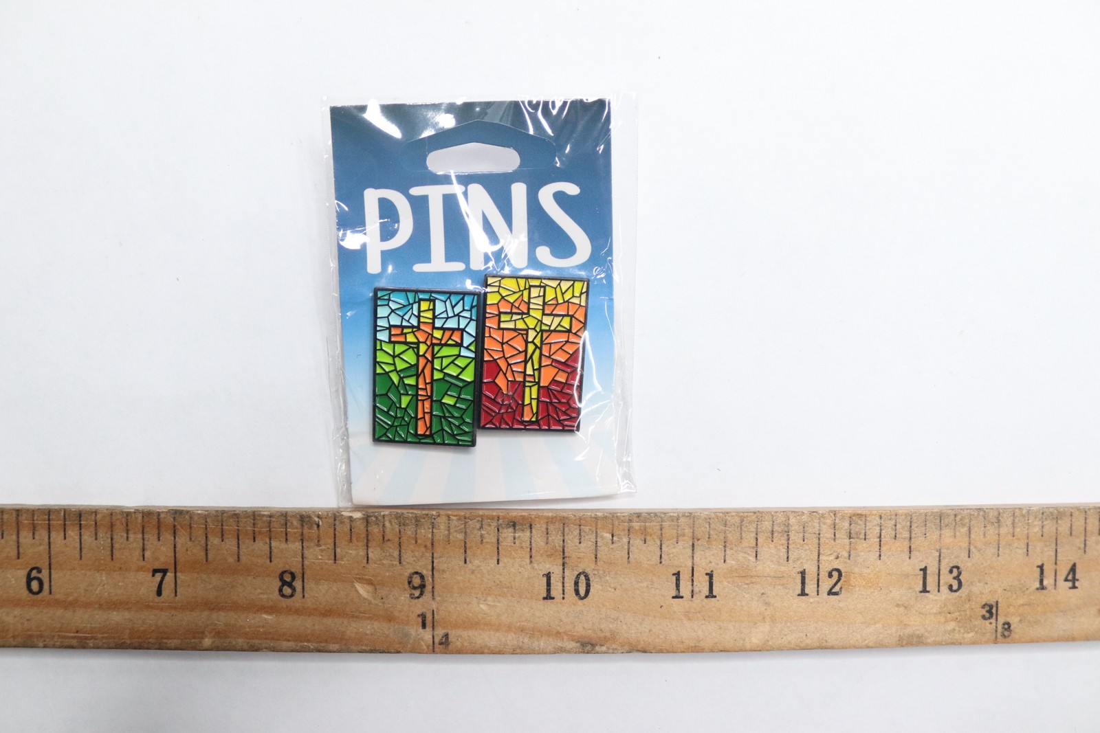 (2-Pk) Kalan Stained Glass Pins Green/Red LP2S887