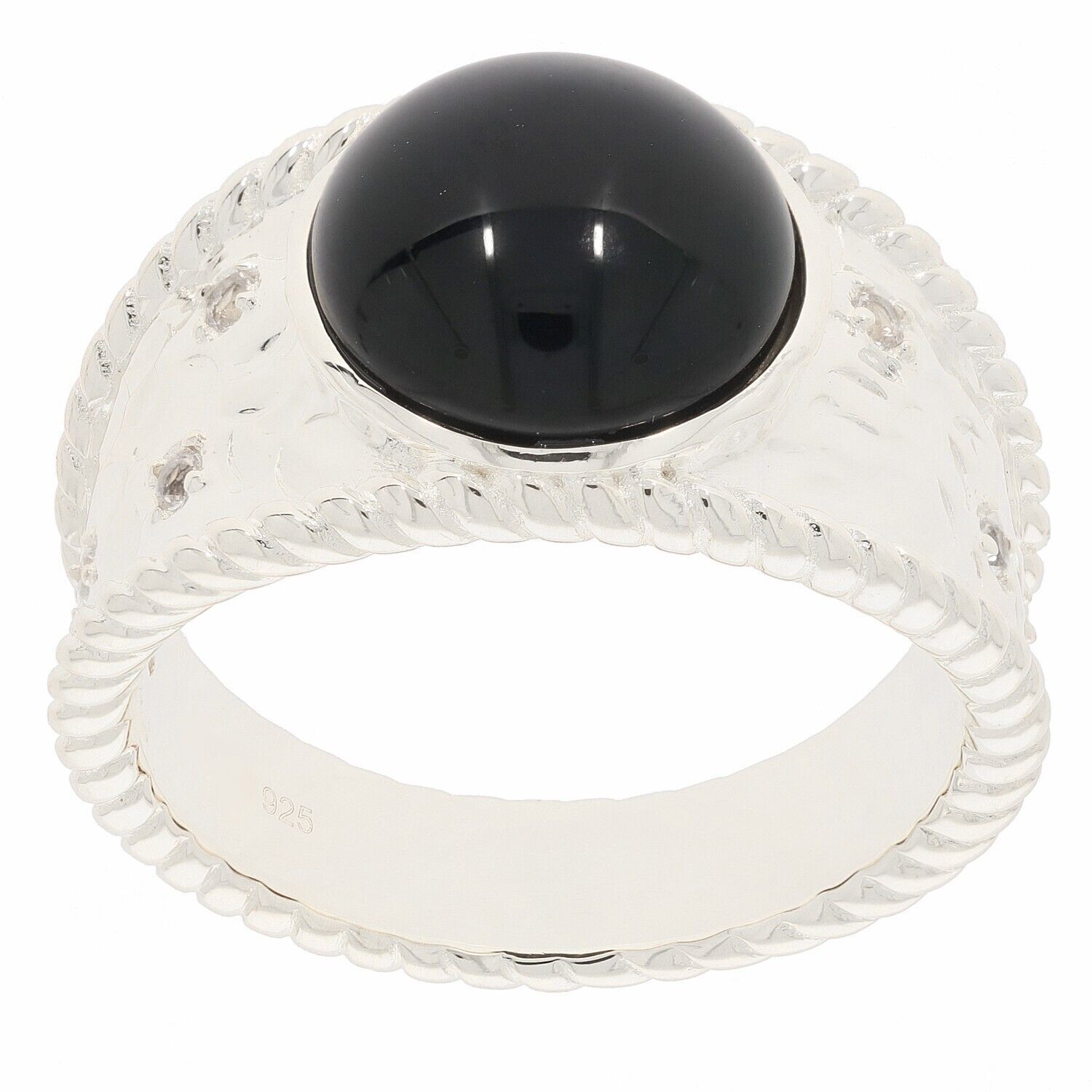 Sterling Silver Semi Mount Ring Setting Round RD 10X10mm Cabochon