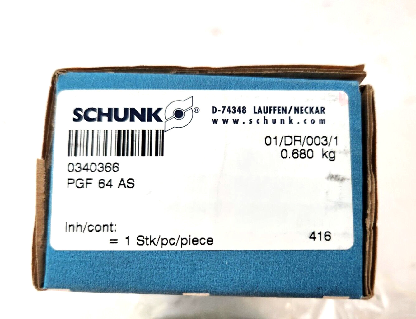 SCHUNK PGF 64 AS UNIVERSAL GRIPPER 340366 (NEW IN BOX)