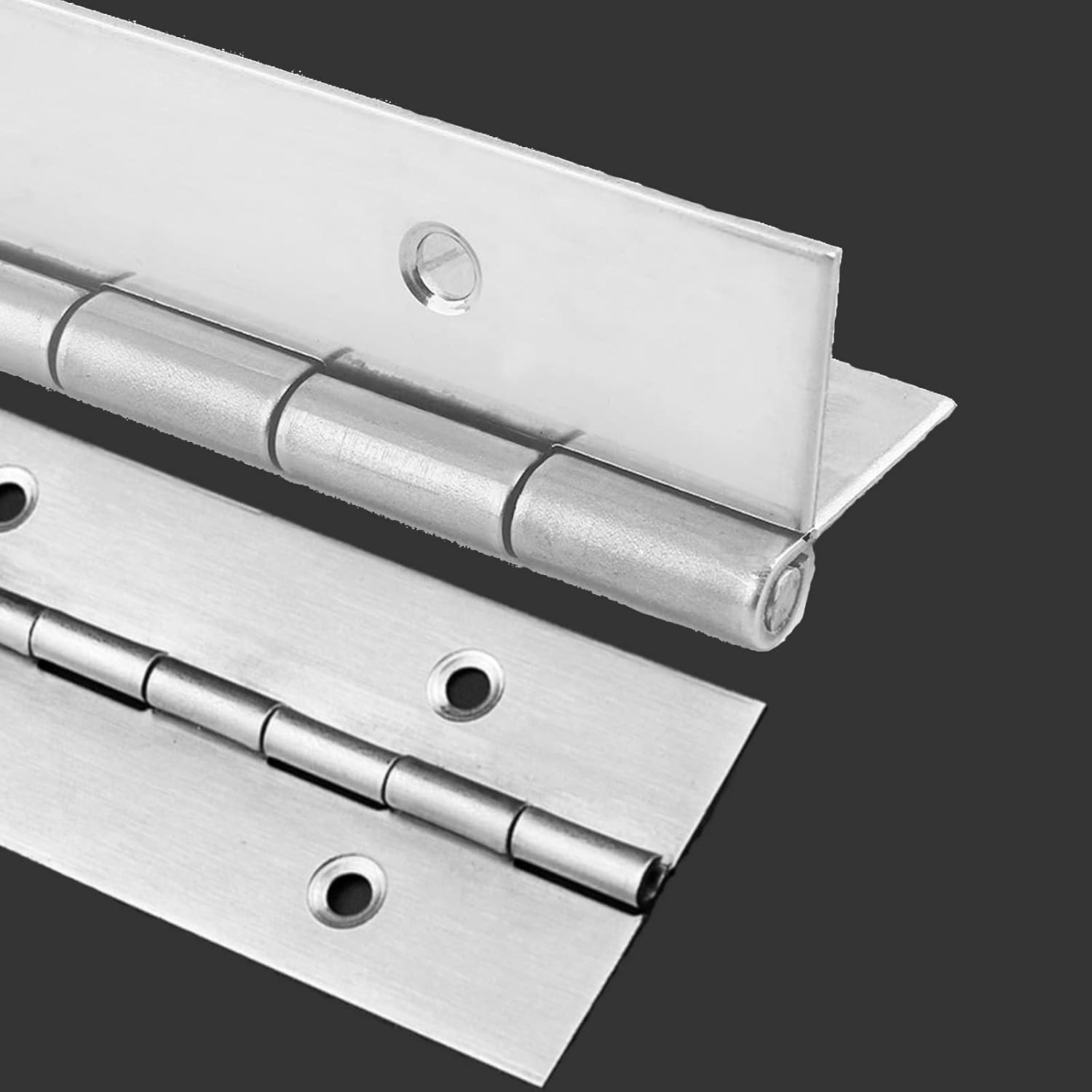 2 Piece 2" X 18" Stainless Steel Piano Hinge, 0.060" / 1/16” Thick Heavy Duty Pi