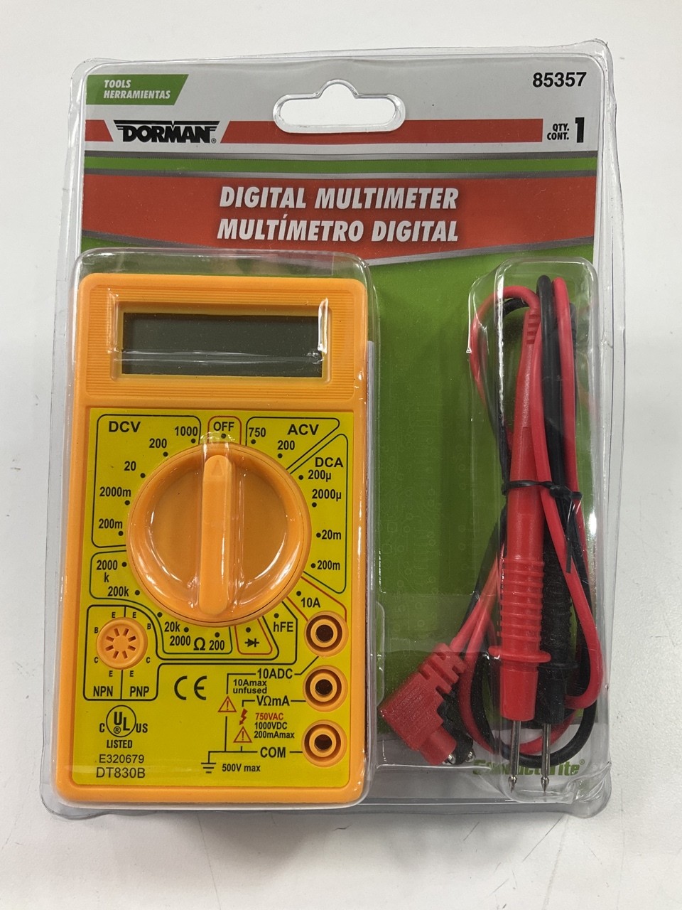 Dorman 85357 Digital Automotive Multimeter Tester Tool