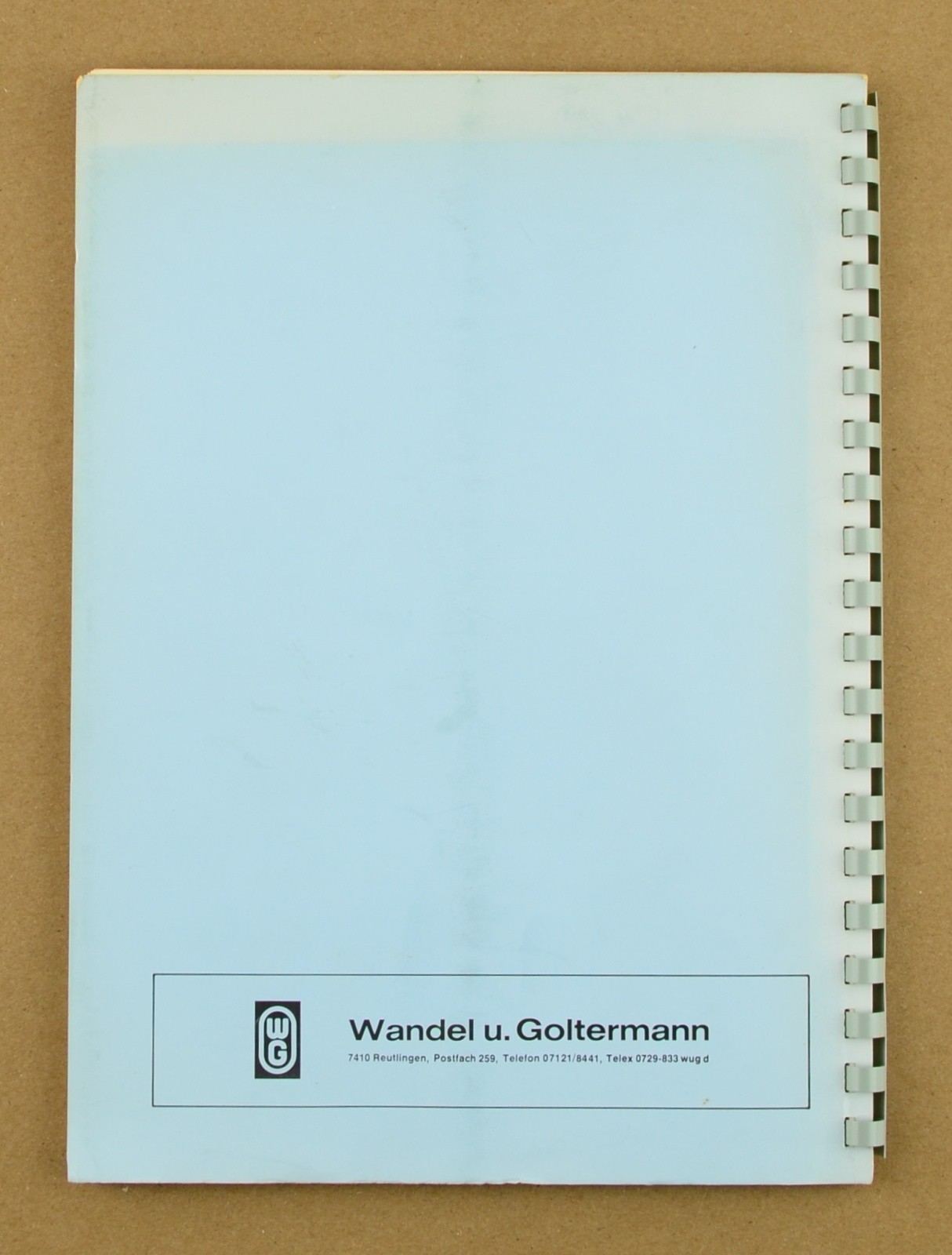 Wandel & Goltermann SPM-6 Selective Level Meter Appendix Schematics Manual