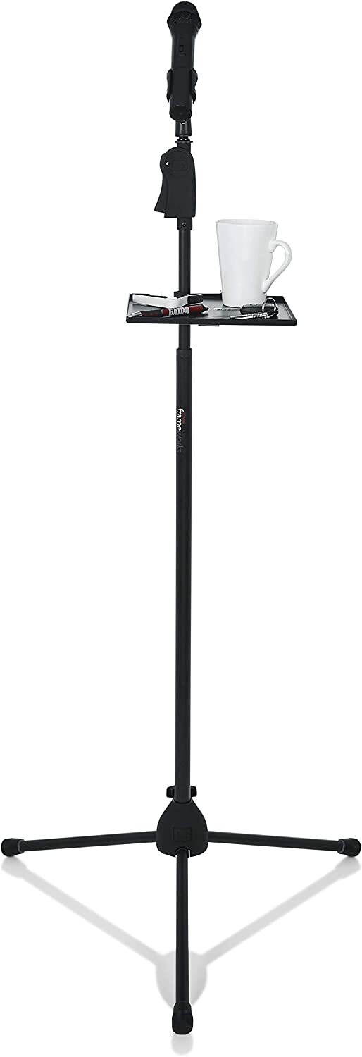 Gator FrameworksCases Microphone Stand Clamp-On Utility Shelf 9" x 9"
