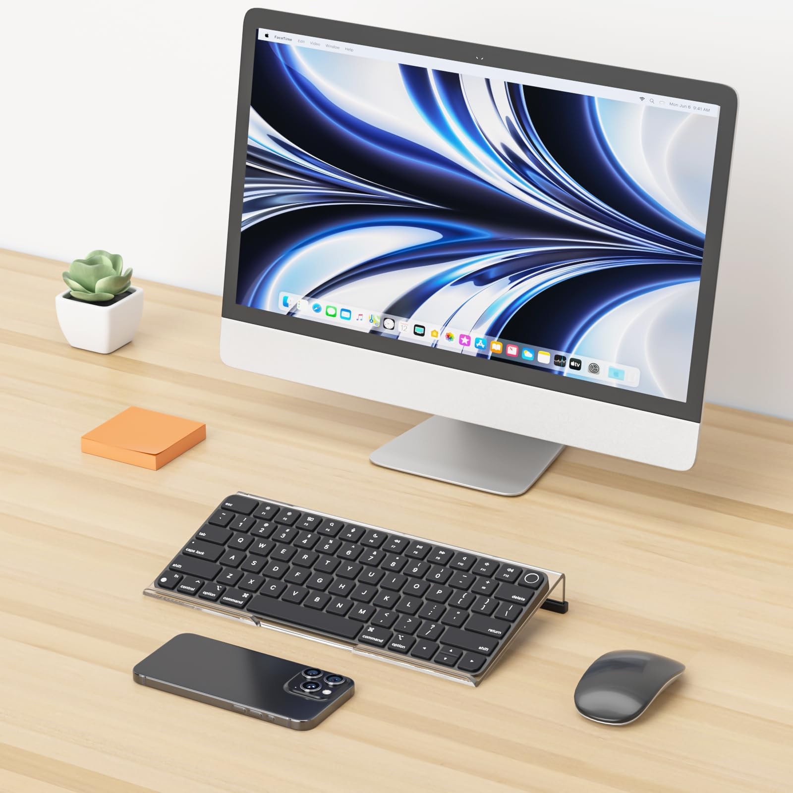 Acrylic Keyboard Stand, 11.8" Desktop Riser for 78~Key Compact Keyboard