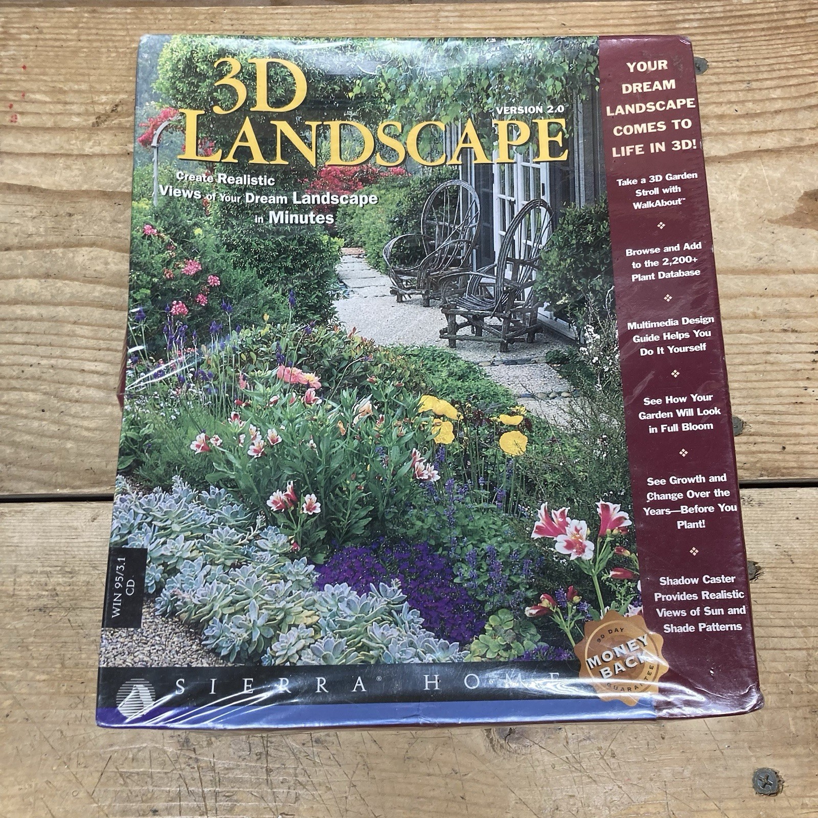 NEW Sierra 3D Landscape 2.0 CD-ROM 1998 Software Win 95/3.1