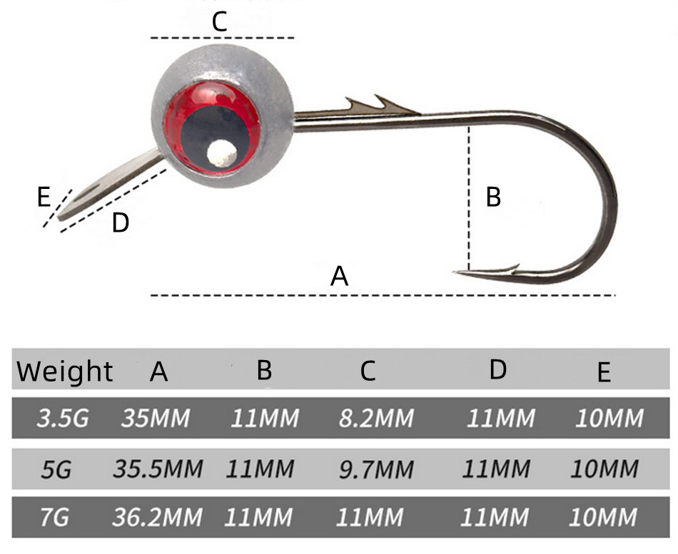 20pcs Shaky Head Jigs Hook with Front Tongue Plate 3.5-7g Keeper for Weedless