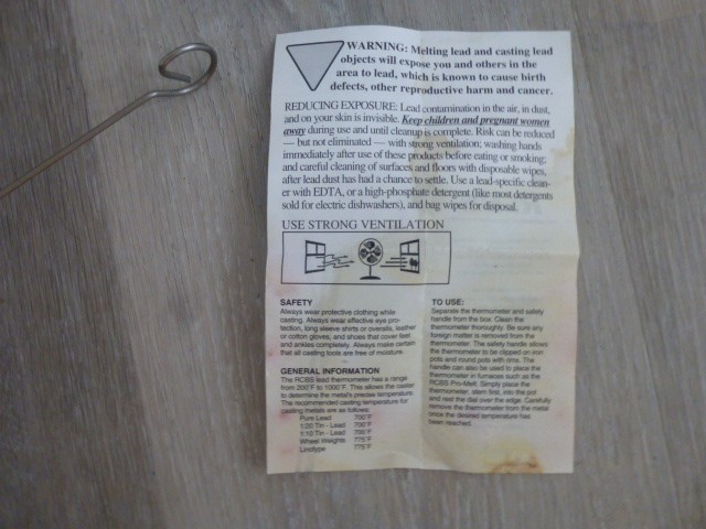 Used RCBS Lead Thermometer With Handle