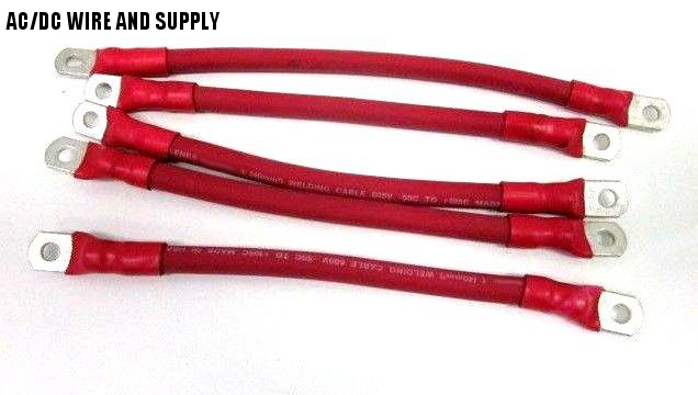 # 1 Awg HD RED Golf Cart Battery Cable 5 Pcs Kit 83 & Up Club Car U.S.A MADE