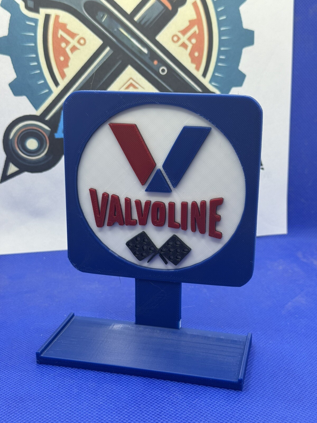 custom Valvoline oil stand 1/64 diecast display Hot wheels Hw Matchbox m2
