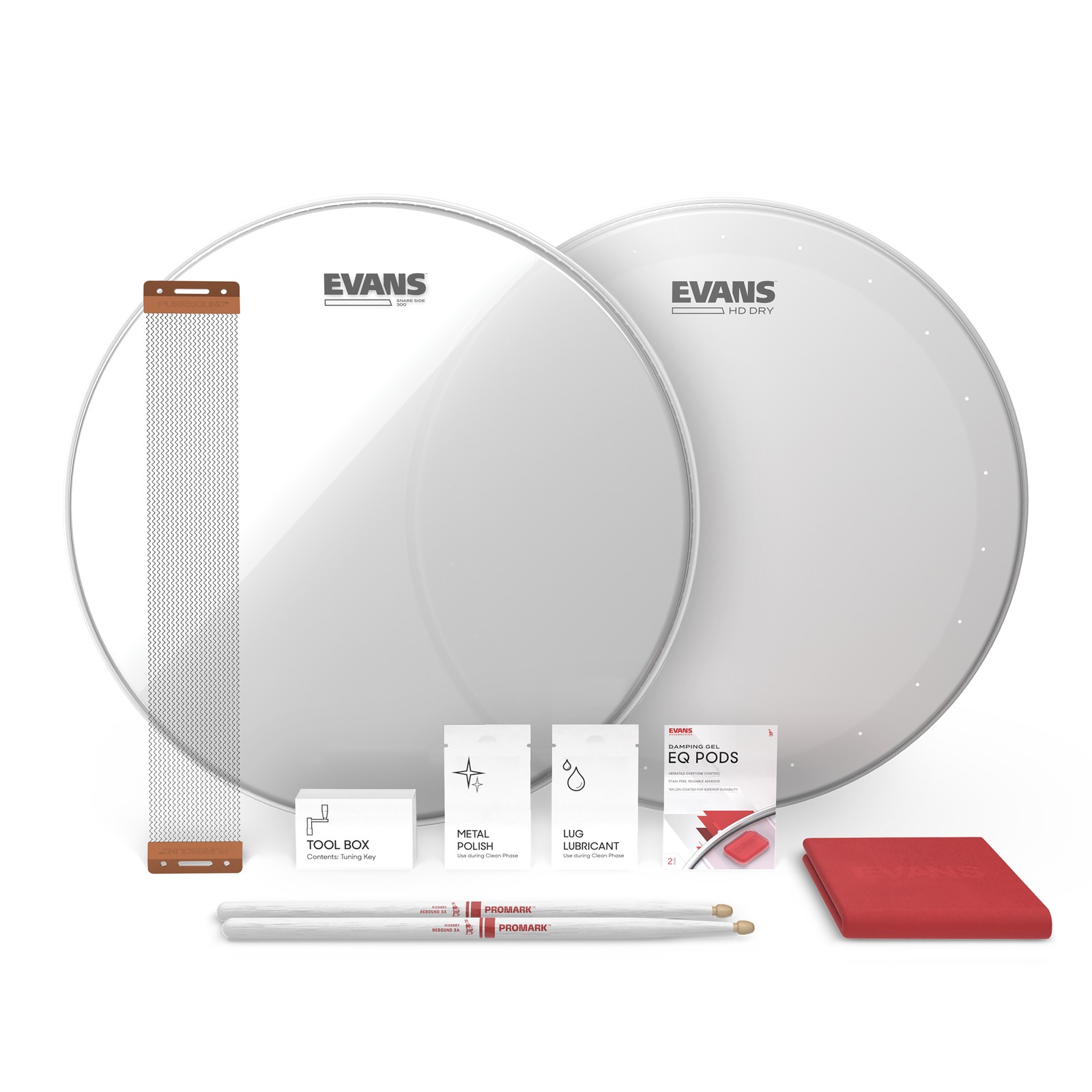 EVANS HD Dry Snare Tune Up Kit, 14 inch