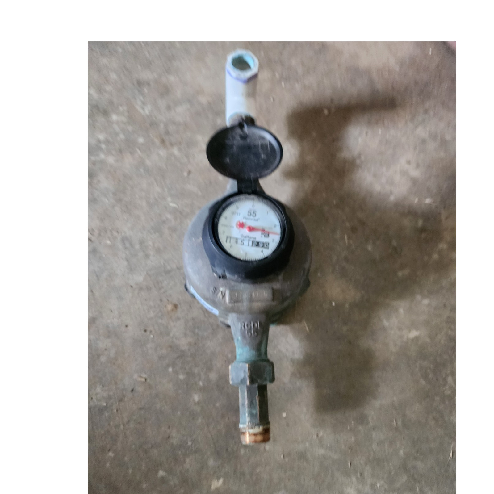 Badger BIA Water Meter Register Dial Meter Body RCDI 55 NS7-81 1 1/2-N