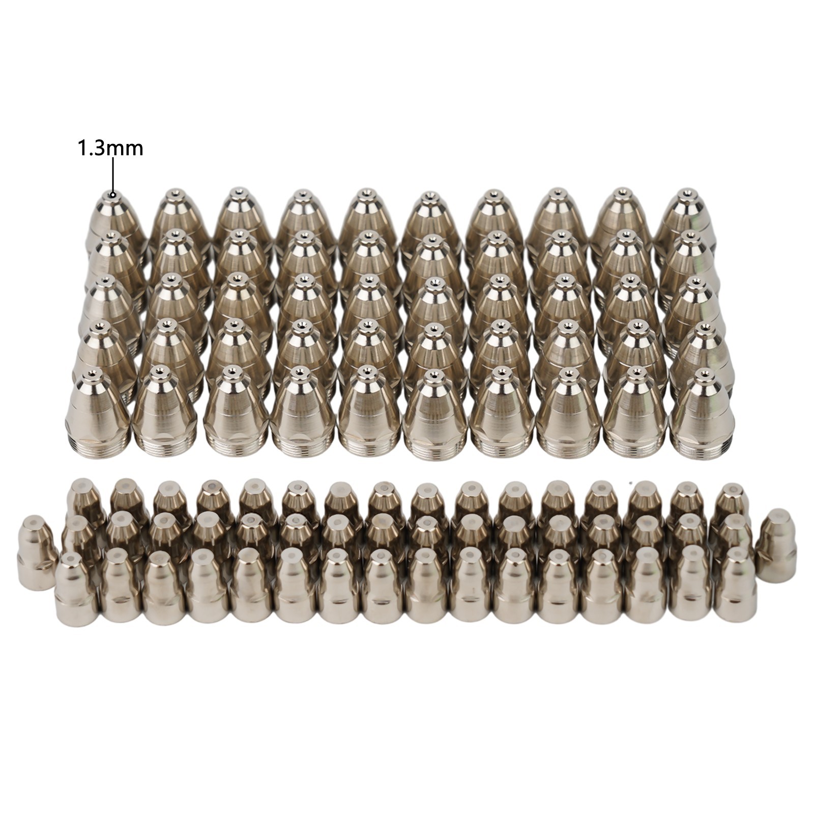 100pcs P80-Plasma Electrode Tip Nozzle 1.3mm Cutter Torch For Air Plasma Cutting