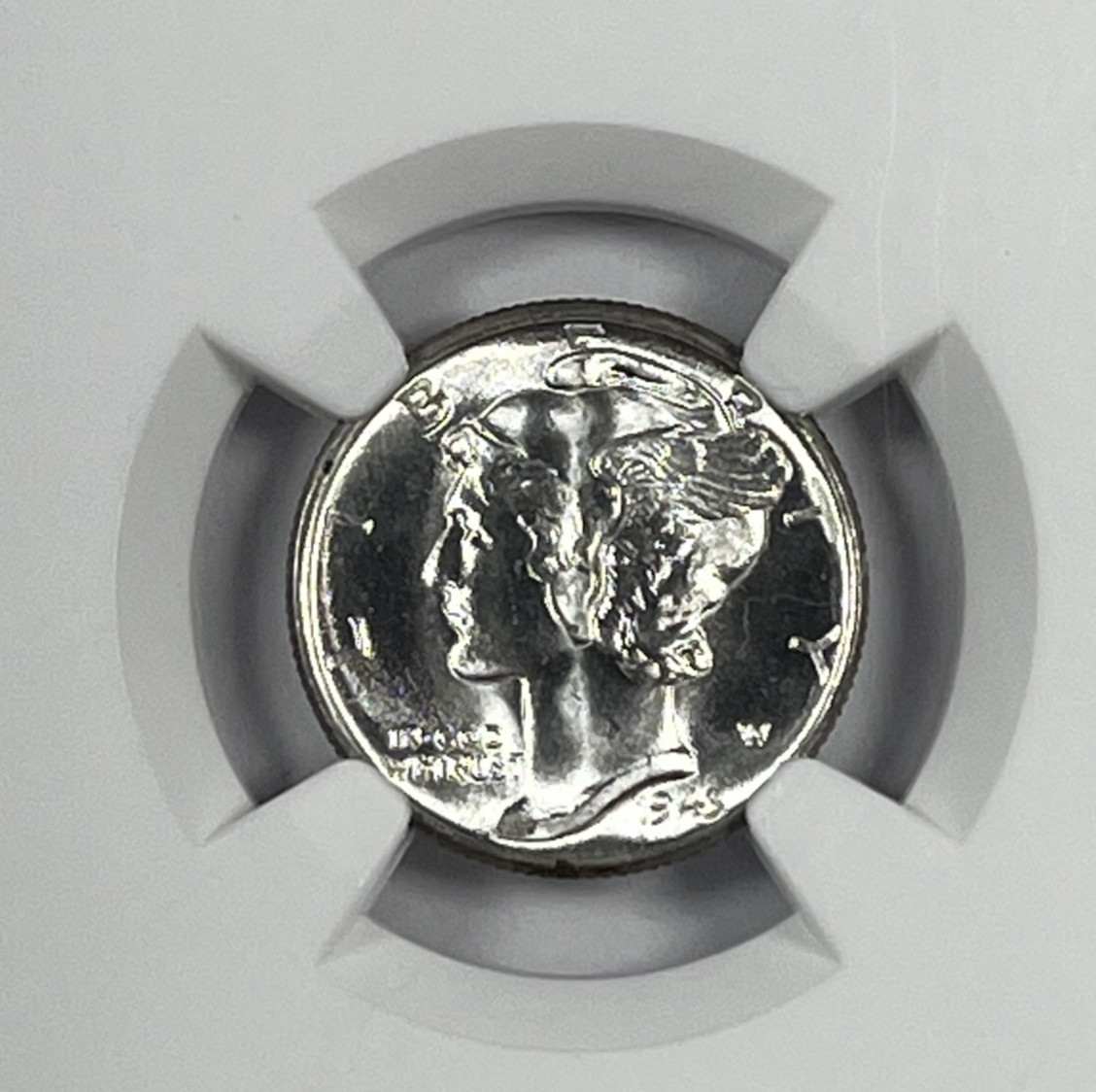 1943-D Mercury Dime : NGC MS67 Blazing White