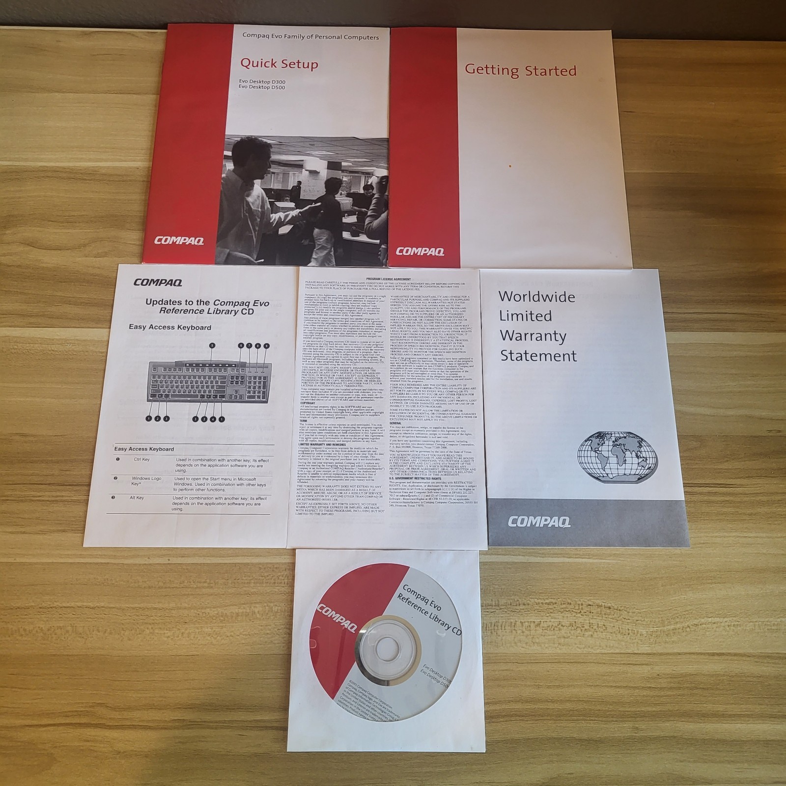 Compaq Quick Setup Evo Desktop D300 & D500, Reference Library CD Factory Sealed