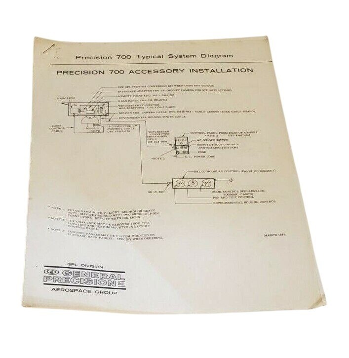 General Precision AeroSpace Group Precision 700 Typical System Diagram Ephemera