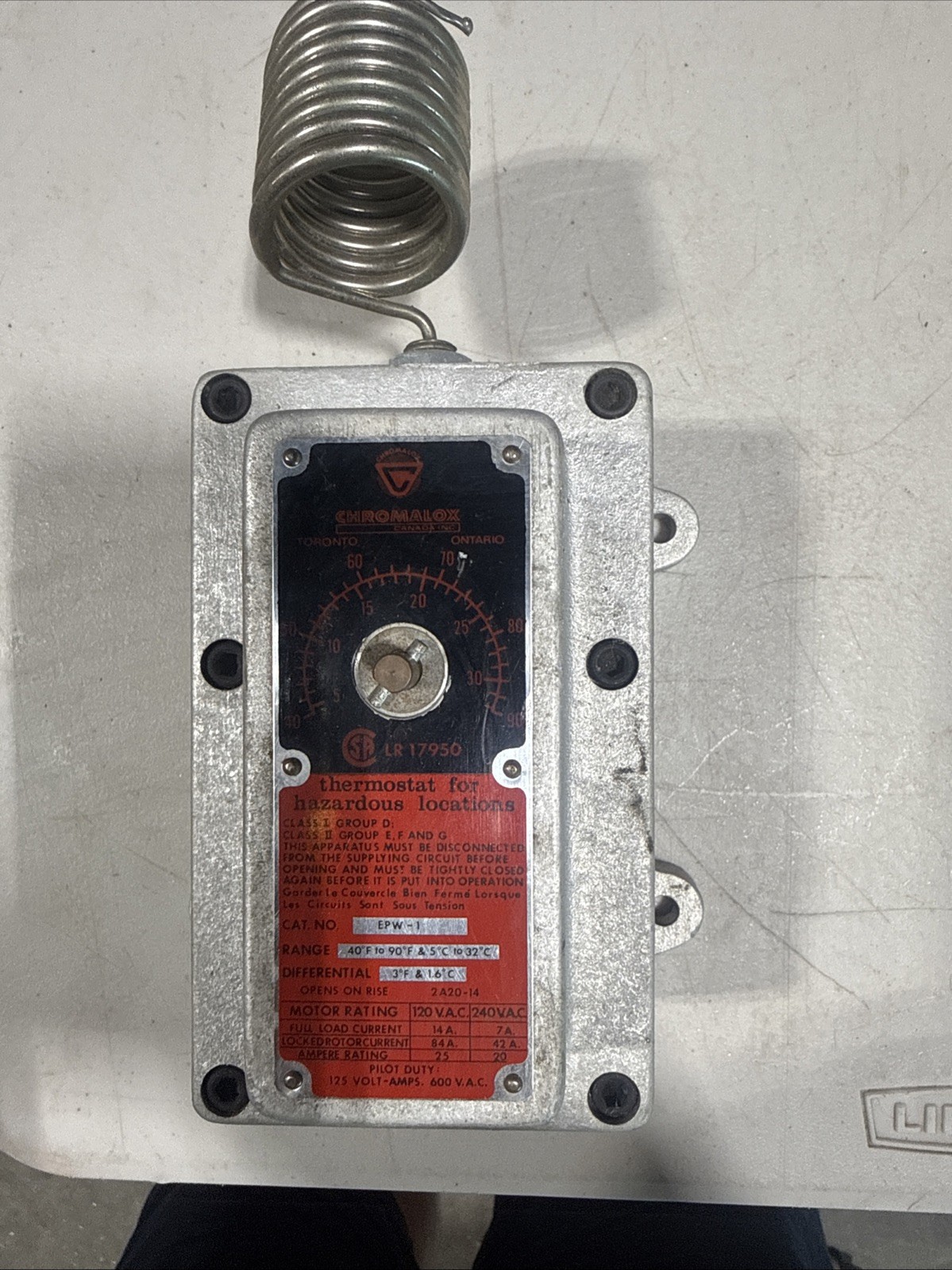 Chromalox EPW-1  Thermostat for Hazardous Locations 125 Volt Amps