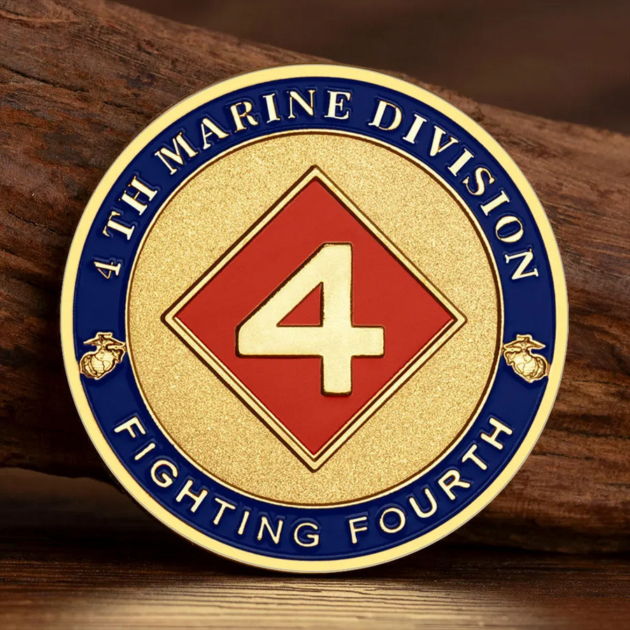 Marines 4th Division Challenge Coin Collectable Commemorative Armed Forces 1-pc