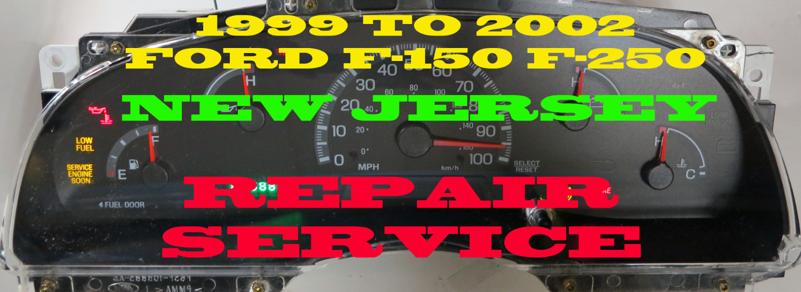 1999TO 2003 FORD E150 E250 E350 EXPEDITION INSTRUMENT CLUSTER REPAIR SERVICE
