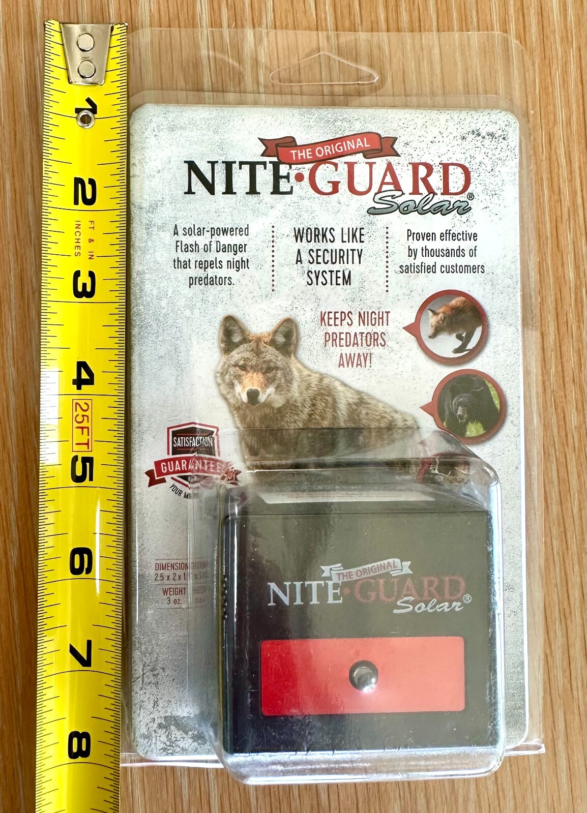 The Original NITE GUARD Solar Powered Flash Repels Night Predators Sealed NOS