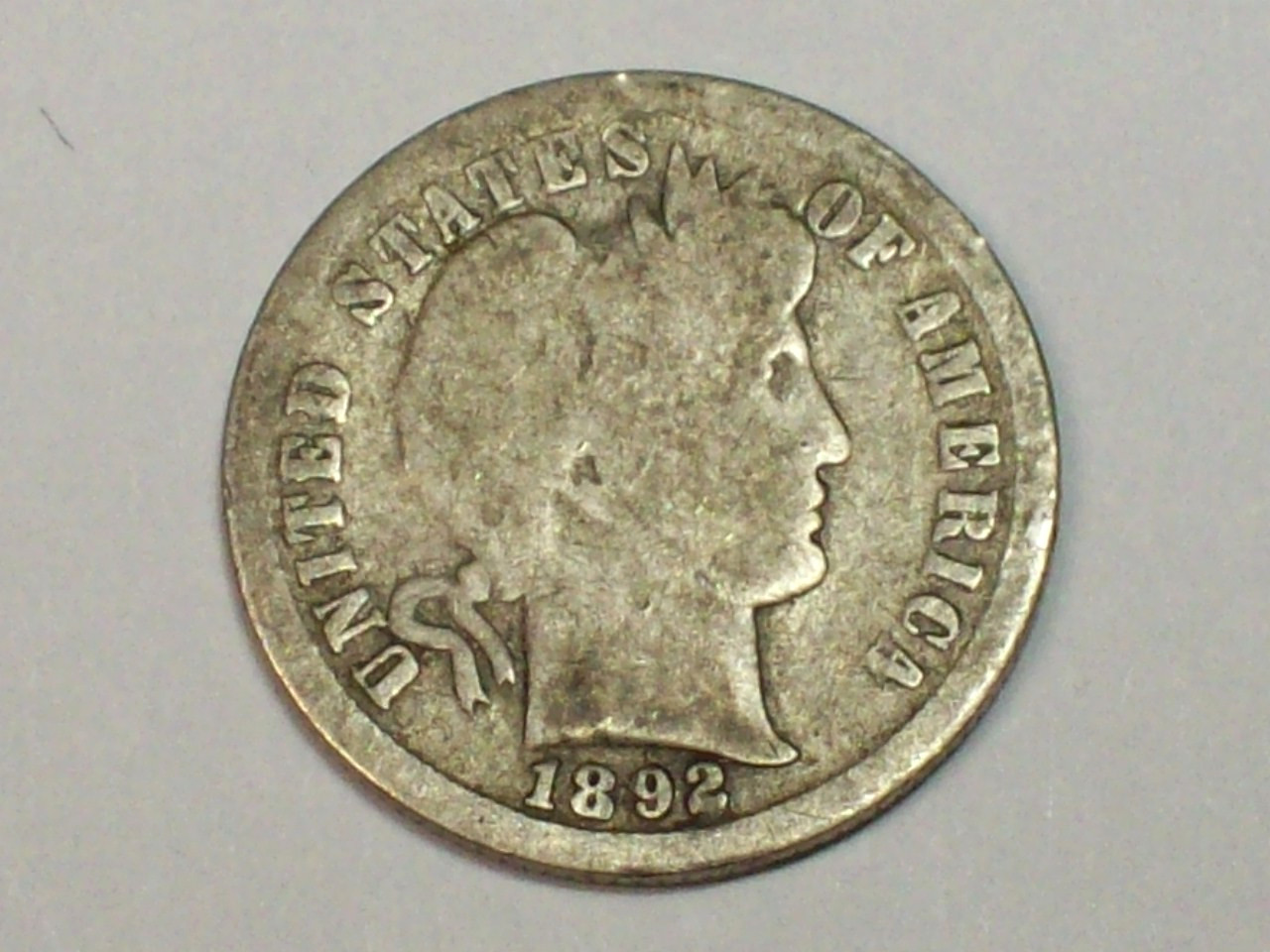 1892 Barber Dime   Good     SN8095