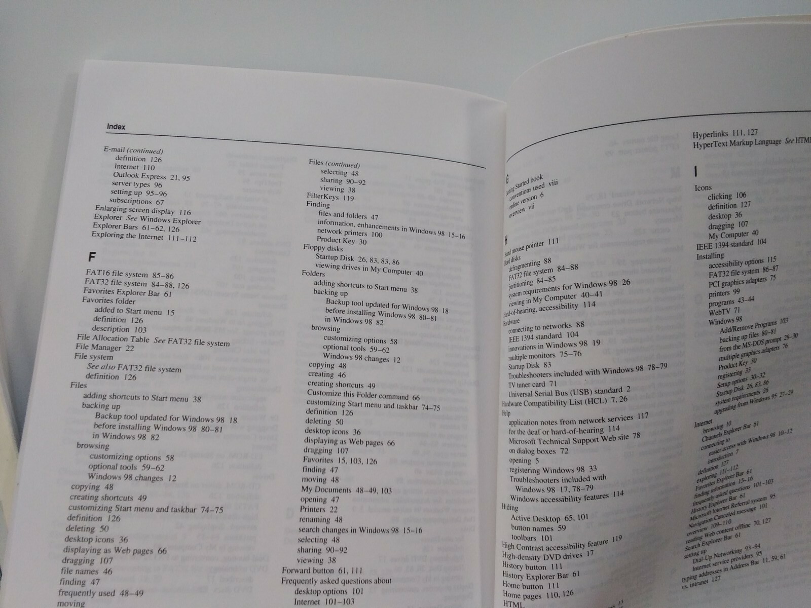 MICROSOFT Windows 98 Guide Getting Started Original OEM 1998 Manual Book