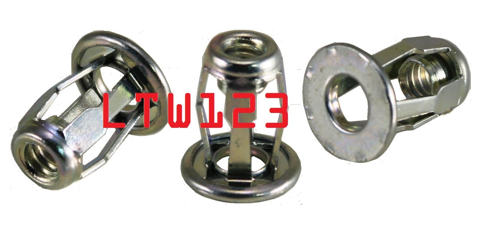 (10Pcs) Steel Jack Nut Zinc - 1/4-20x0.76"