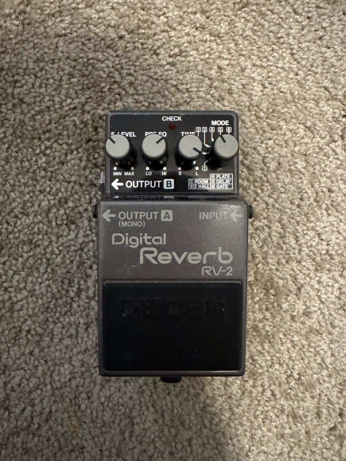 BOSS RV-2 Digital Reverb Guitar Effects Pedal