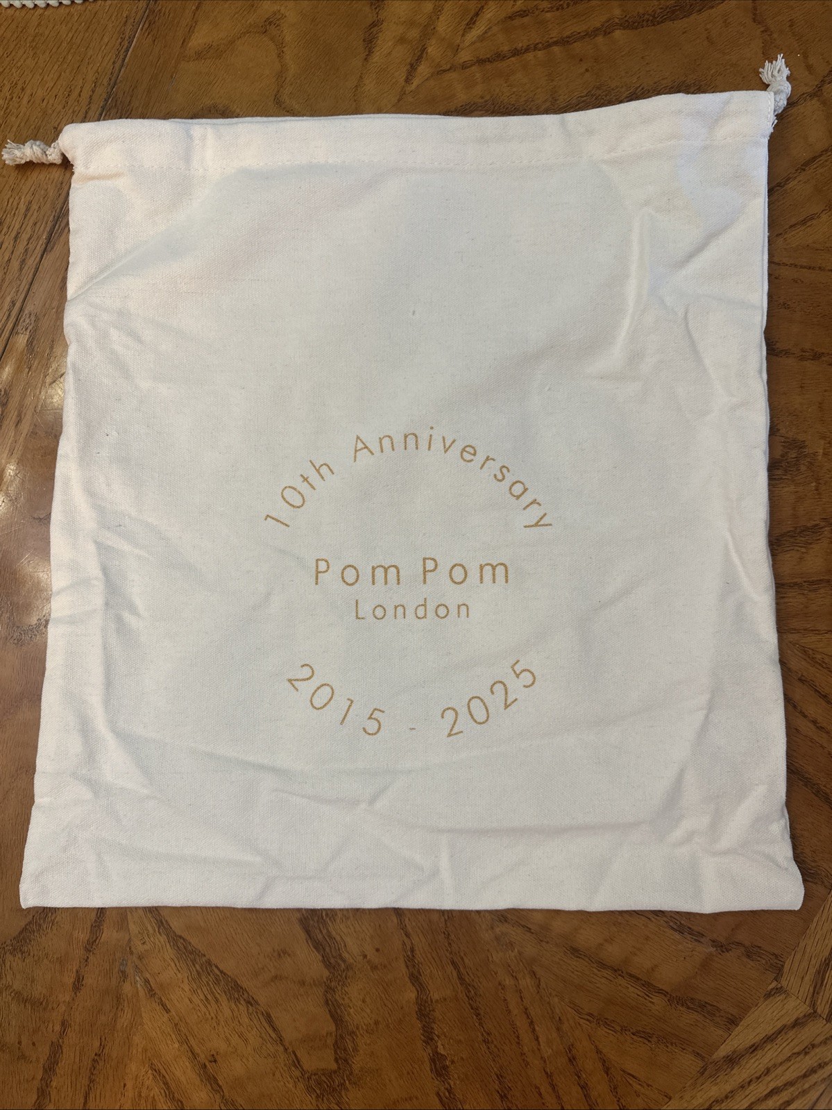 Pom Pom London Dust Bag 10th Anniversary 16x17-NEW