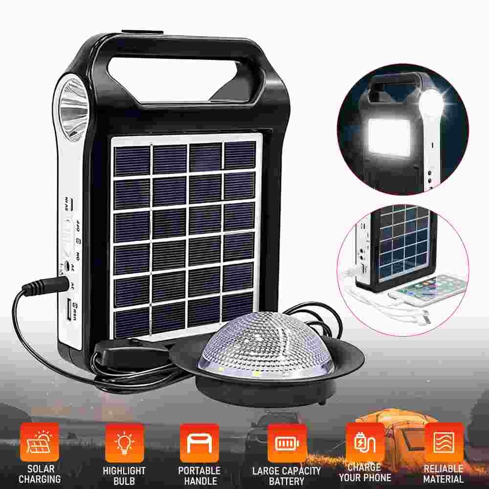 Solar Generator Panel Power Bank Outlet Camping Emergency Portable Power Station