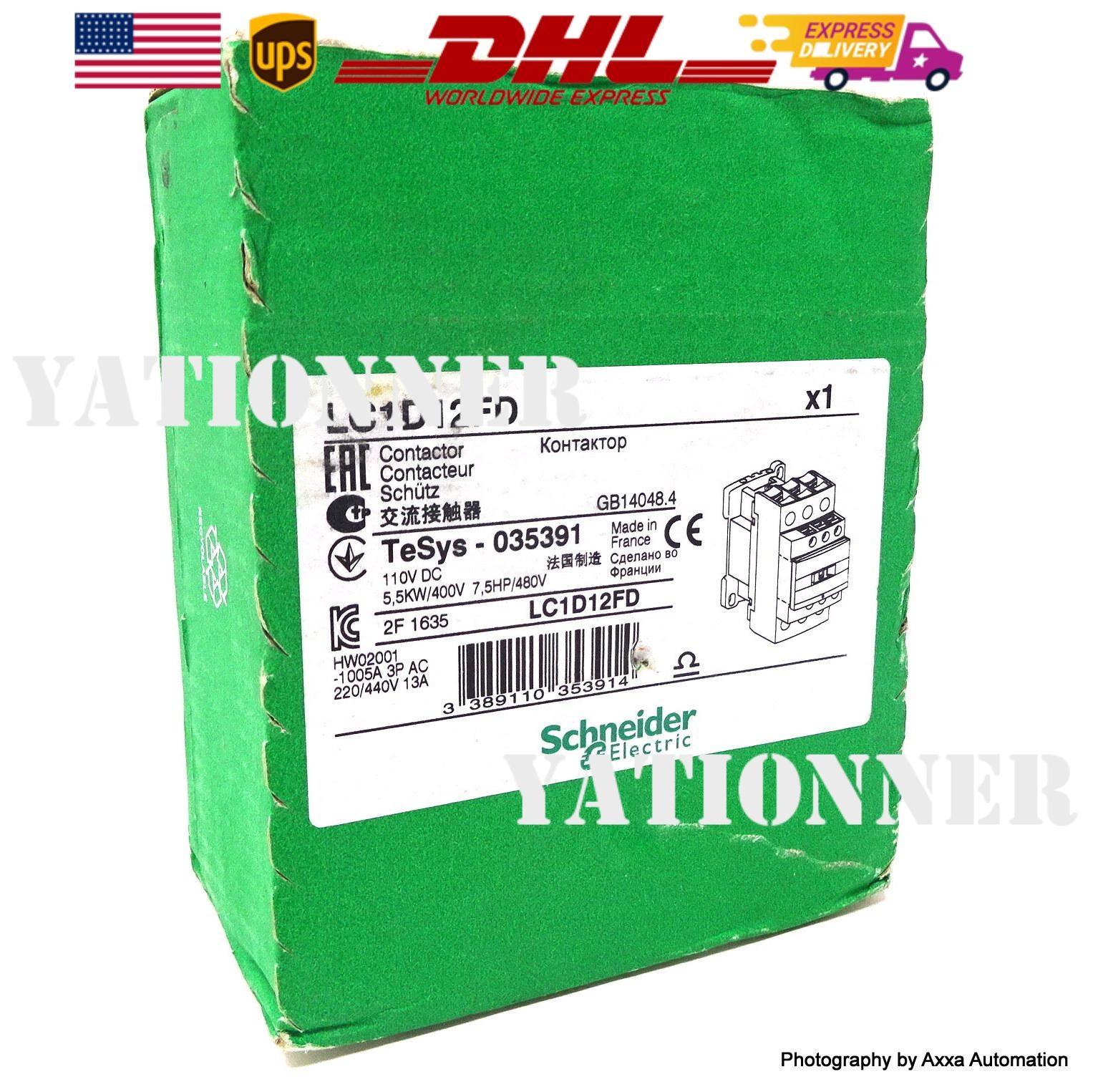 NEW Contactor LC1D12FD Schneider 5.5kW 110VDC 035391 LC1-D12FD US Free TAX