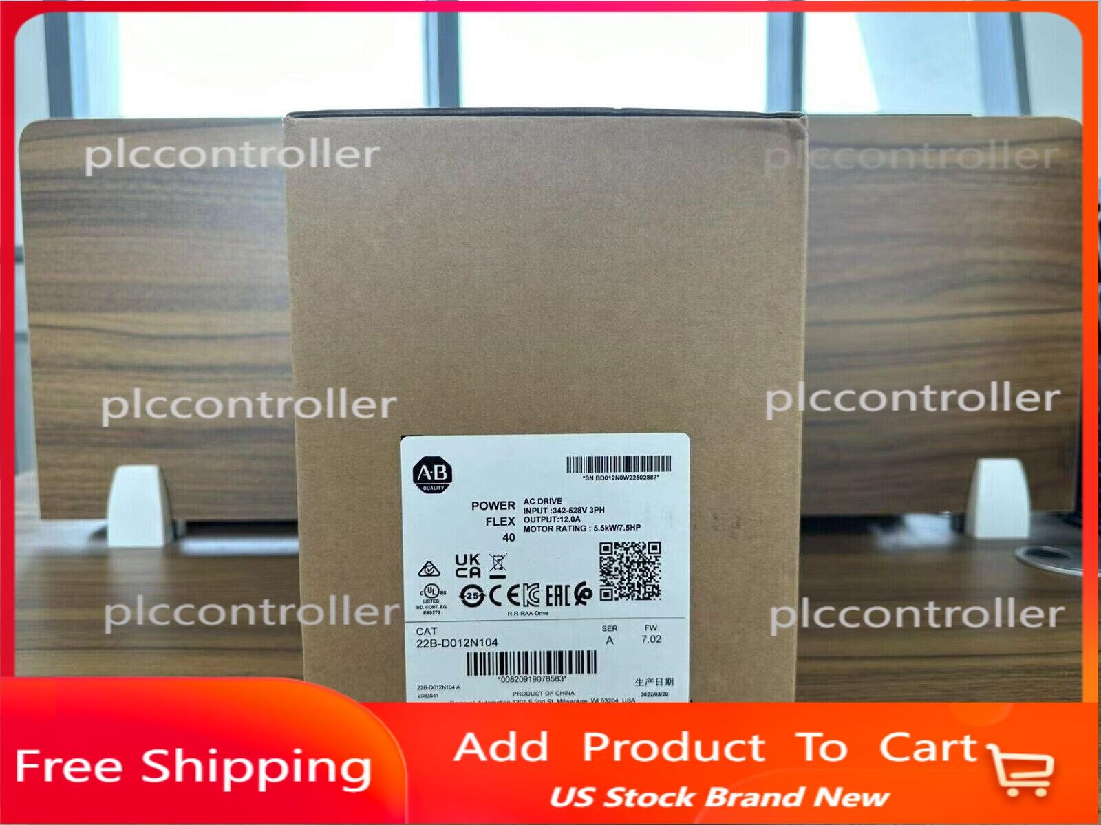 NEW Sealed AB 22B-D012N104 PowerFlex 40 5.5 kW 7.5 HP AC Drive US Free Tax