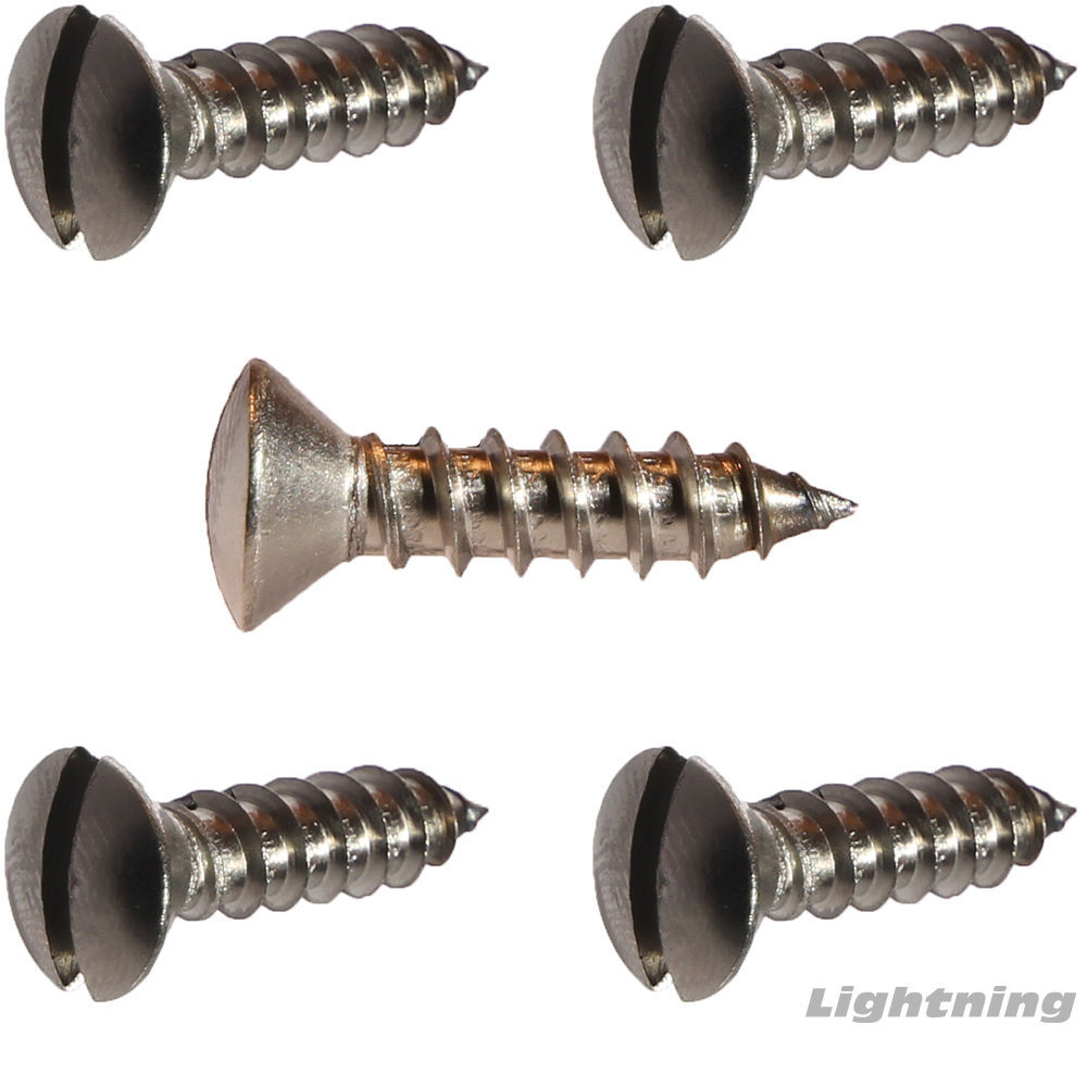 Slotted Oval Head Sheet Metal Screw Stainless Steel #12 x 3/4" Qty 25