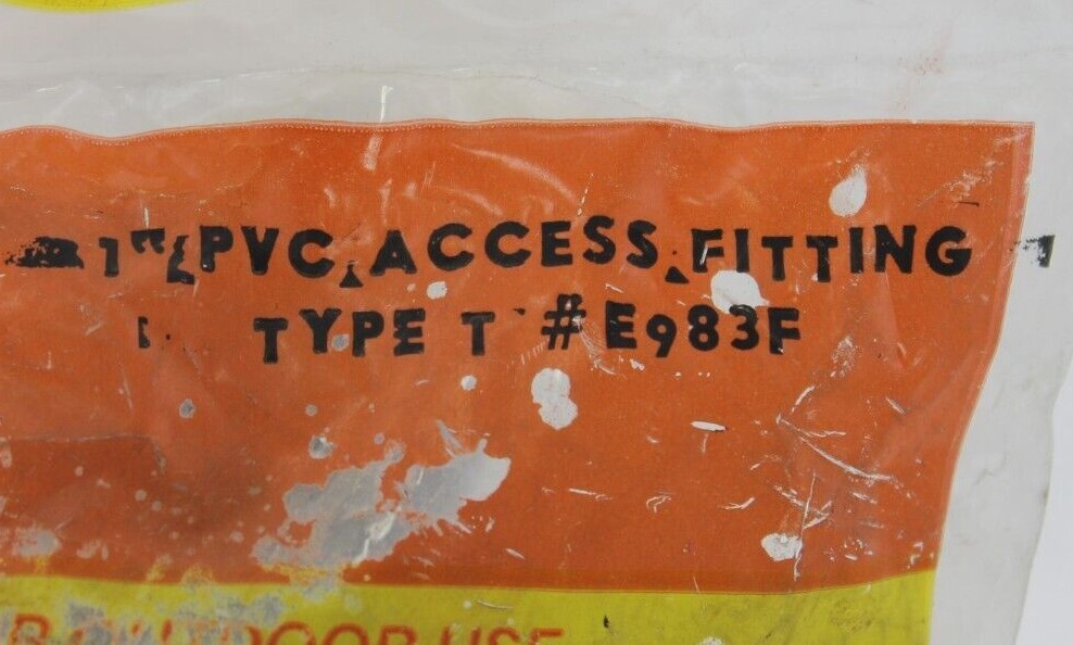 Carlon E983F 1" PVC Access Fitting (New in bag)