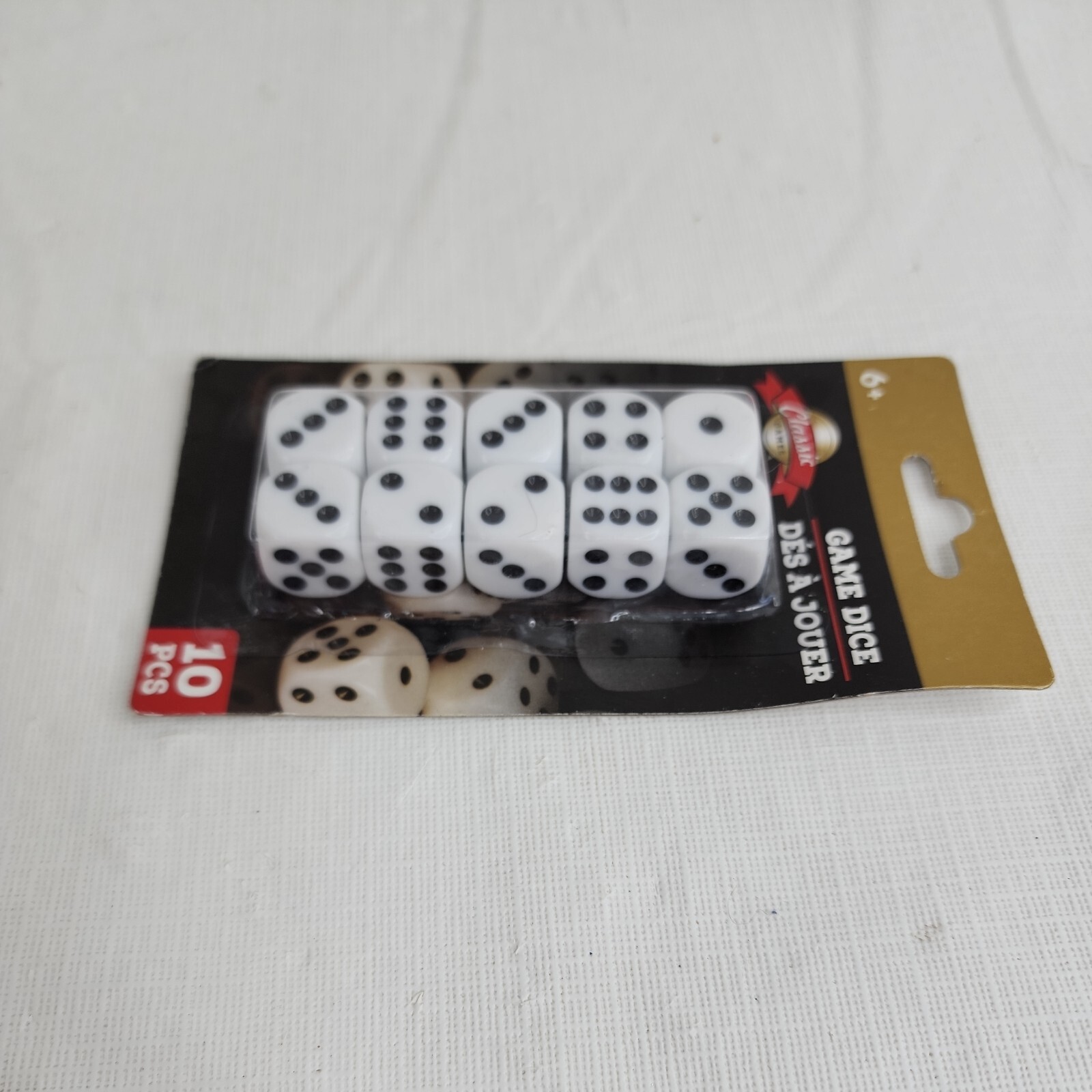 CLASSIC GAMES GAME DICE 10 PIECES SET - NOS