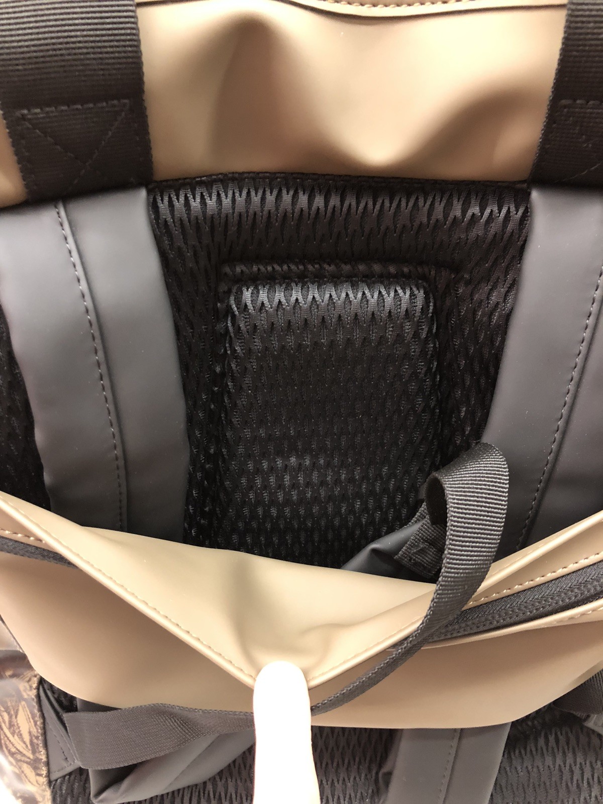 New Gessi European Brand Down Botanical Flat Backpack Vegan Leather
