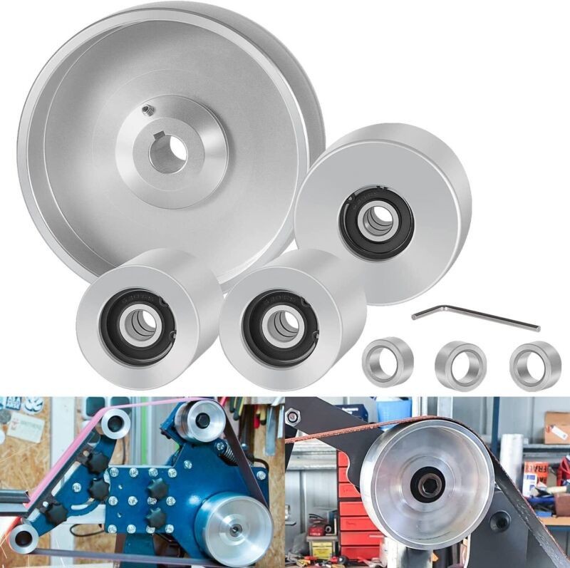 Belt Grinder 2x72 Wheel Set For Knife Grinder with Drive Idler Tracking Wheel