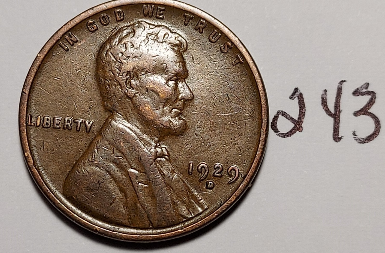 1929-D Lincoln Wheat Cent  VERY FINE   #243