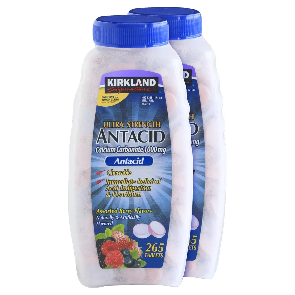 Kirkland Signature Antacid Ultra Strength, 1000 mg, 530 Tablets