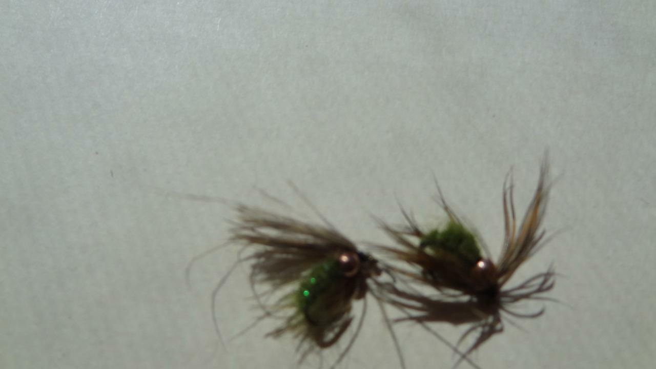 1 DOZ DF-6 COPPER BEAD HEAD HOLY GRAIL OLIVE (SELECT SIZE) NYMPH