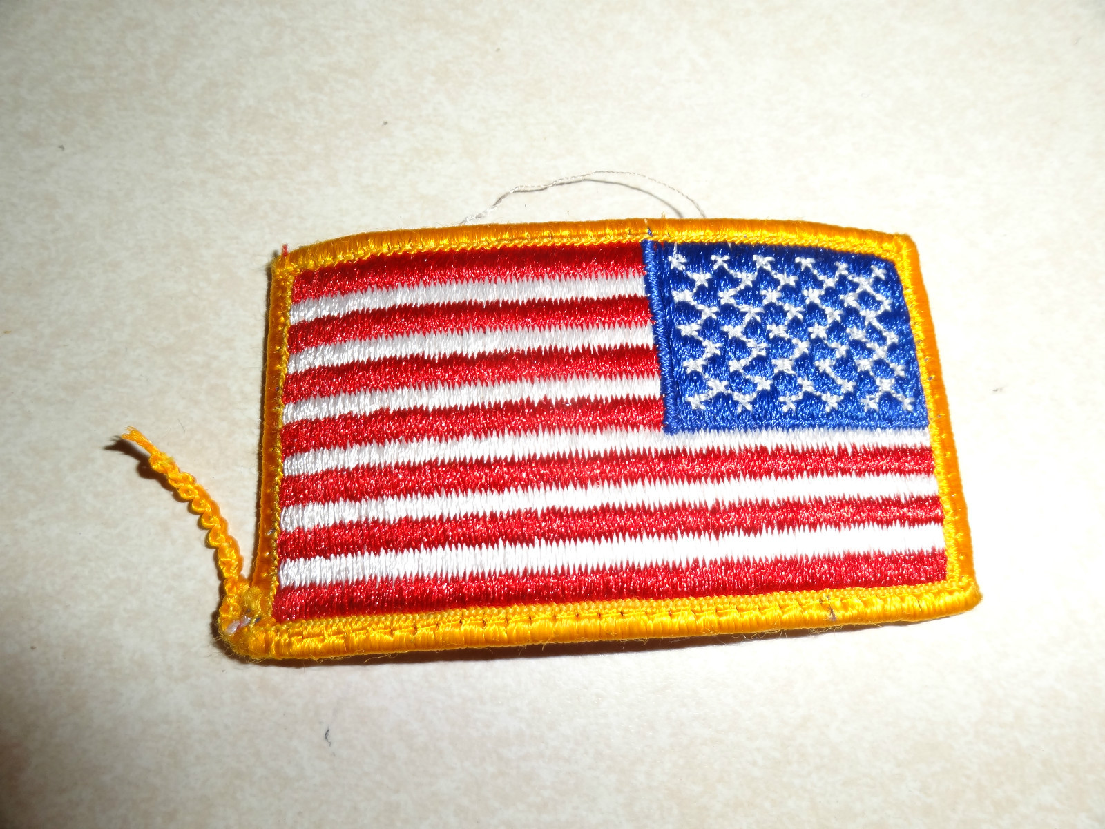 MILITARY PATCH US ARMY SEW ON SHOULDER COMBAT USED AMERICAN FLAG REVERSE FACING