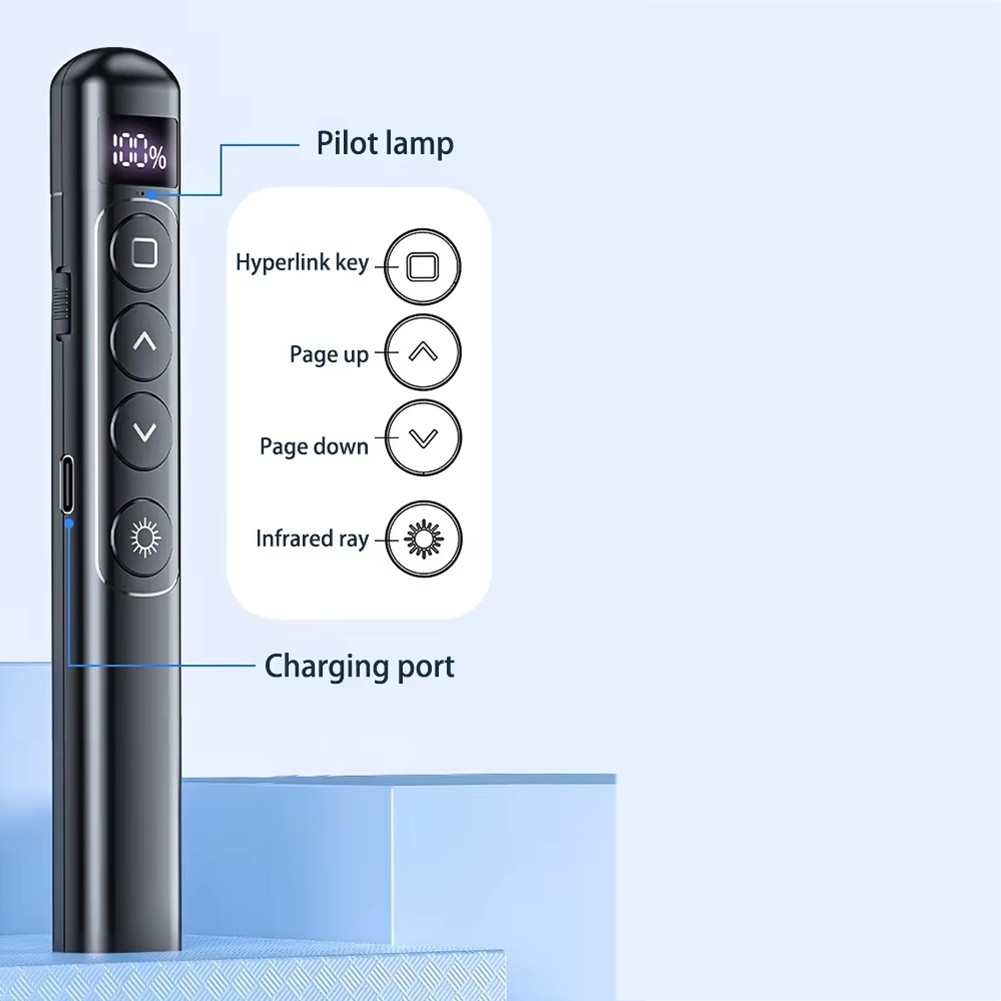 Page Turning Pen Sensitive PPT Pen Slide USB Pointer Infrared Remote6753