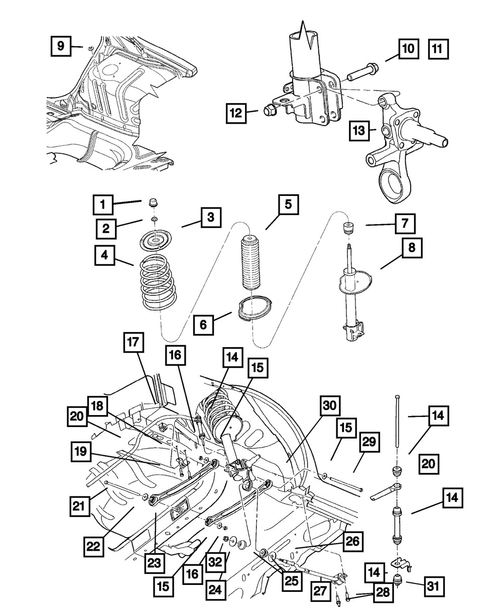 Genuine Mopar Rear Knuckle 5272245AB