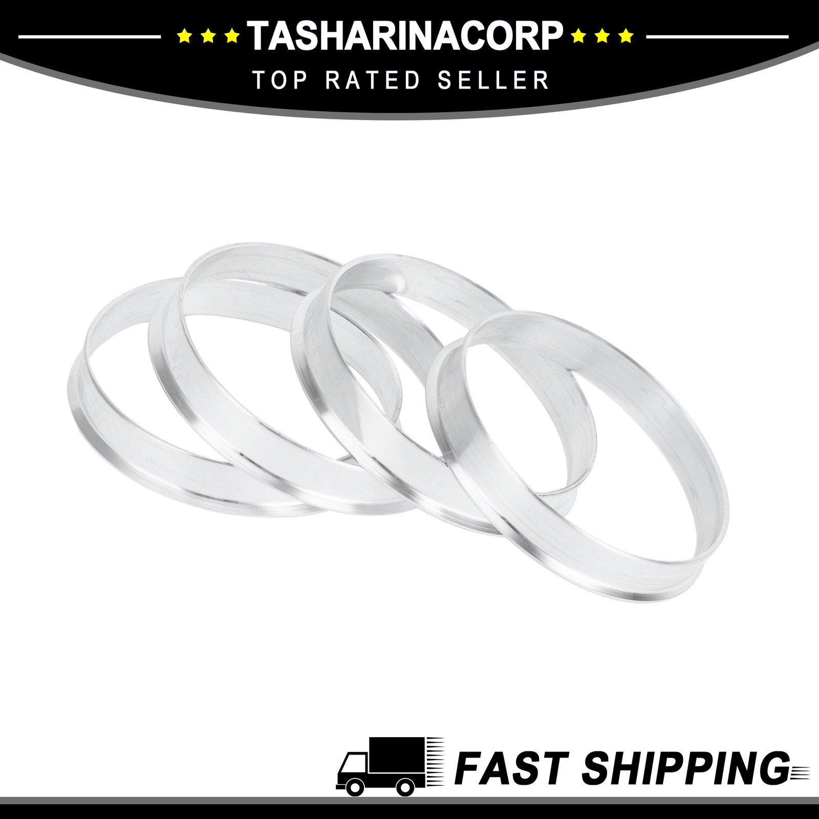 Hub Centric Rings, 54.1mm ID to 56.1mm OD Aluminum Alloy, 4Pcs