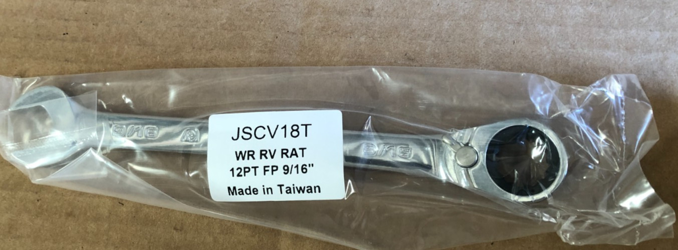 PROTO JSCV18T Ratcheting Wrench,SAE,Hex,9/16" 22DH36