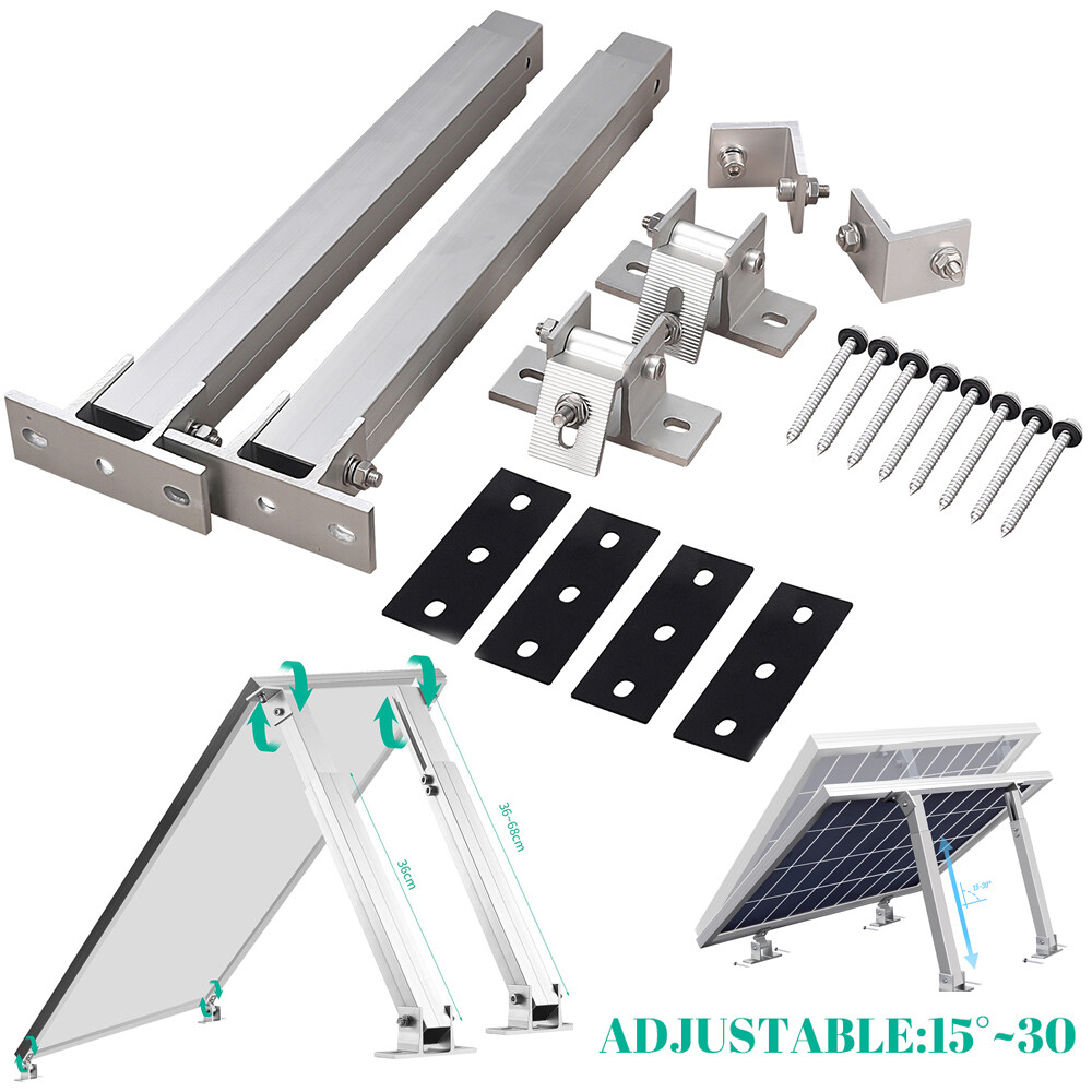 2x Adjustable Angle Solar Panel Mounting Brackets Solar Panel Tilt Mount Bracket