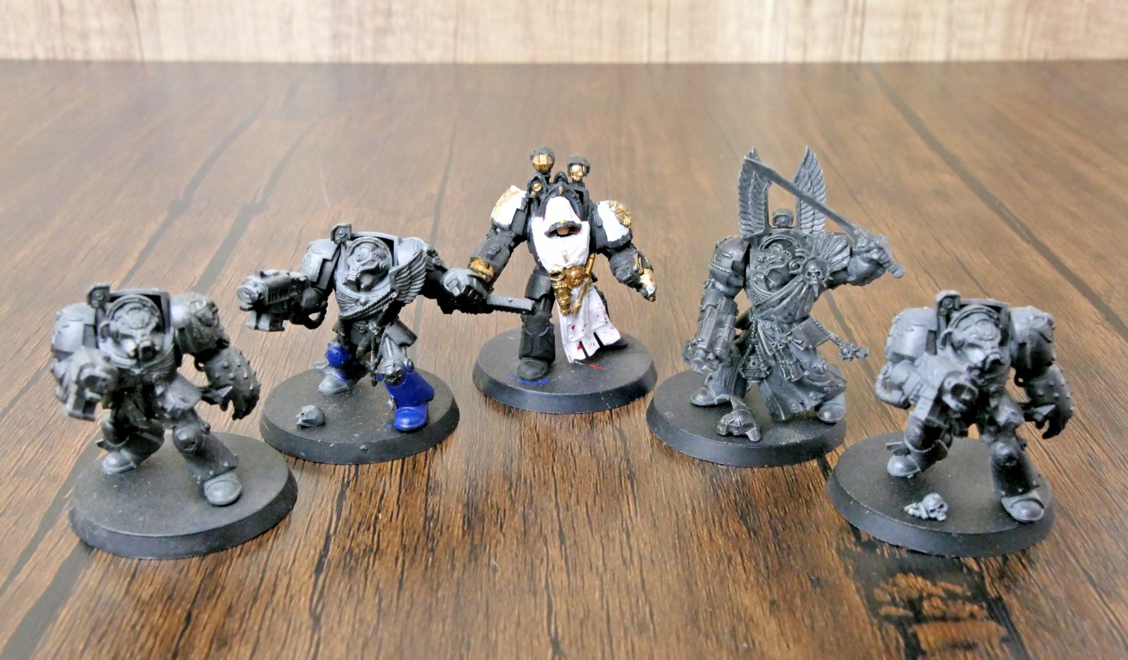 Warhammer 40k Dark Angels Deathwing Command Squad Terminators Lot of 5 Assembled